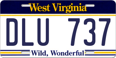 WV license plate DLU737