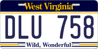 WV license plate DLU758