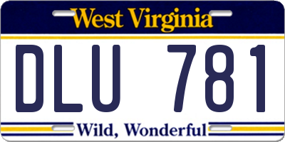 WV license plate DLU781