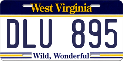 WV license plate DLU895