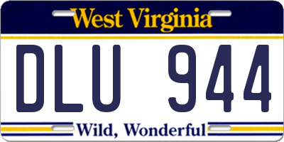 WV license plate DLU944