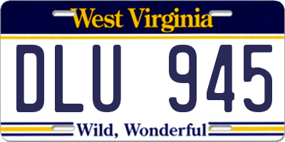 WV license plate DLU945