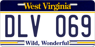 WV license plate DLV069