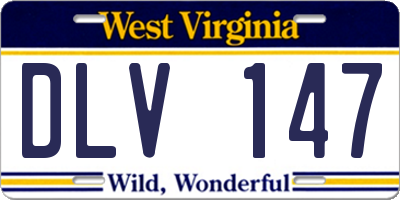 WV license plate DLV147