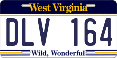 WV license plate DLV164