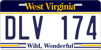 WV license plate DLV174
