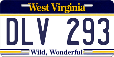 WV license plate DLV293