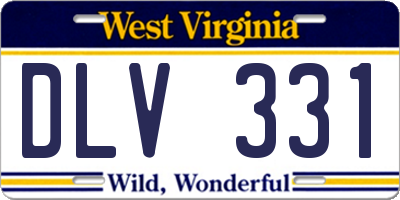 WV license plate DLV331