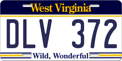 WV license plate DLV372
