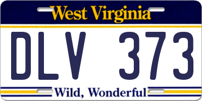 WV license plate DLV373
