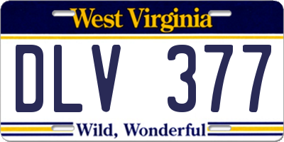 WV license plate DLV377