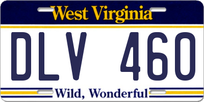WV license plate DLV460