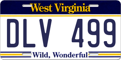 WV license plate DLV499