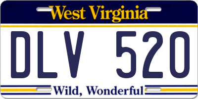 WV license plate DLV520
