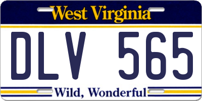 WV license plate DLV565