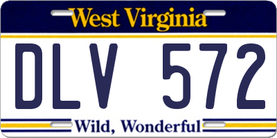 WV license plate DLV572