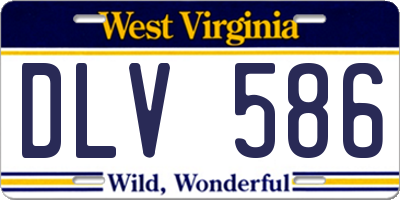 WV license plate DLV586
