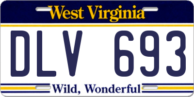 WV license plate DLV693