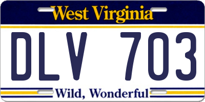 WV license plate DLV703