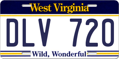 WV license plate DLV720