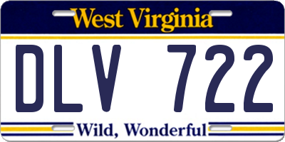 WV license plate DLV722