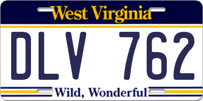 WV license plate DLV762