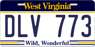 WV license plate DLV773