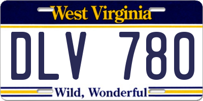 WV license plate DLV780