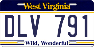 WV license plate DLV791