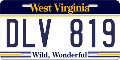 WV license plate DLV819