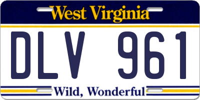 WV license plate DLV961