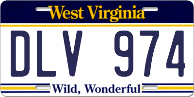 WV license plate DLV974