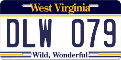 WV license plate DLW079