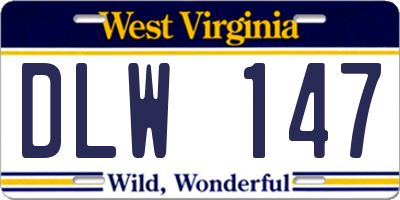 WV license plate DLW147
