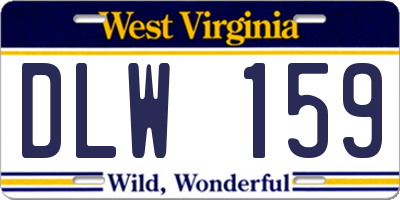 WV license plate DLW159