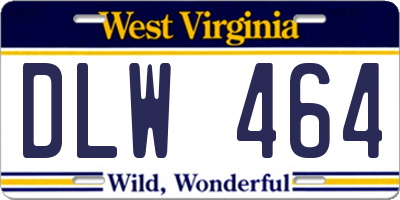 WV license plate DLW464