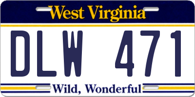 WV license plate DLW471
