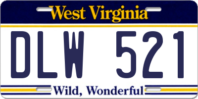 WV license plate DLW521