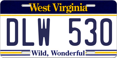 WV license plate DLW530