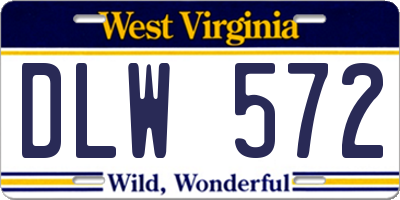 WV license plate DLW572