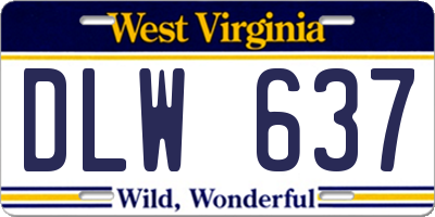 WV license plate DLW637