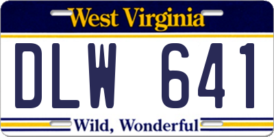 WV license plate DLW641