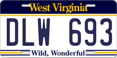 WV license plate DLW693