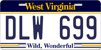 WV license plate DLW699