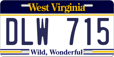 WV license plate DLW715