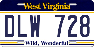 WV license plate DLW728