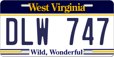 WV license plate DLW747