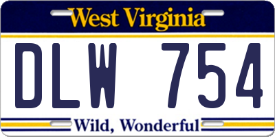 WV license plate DLW754