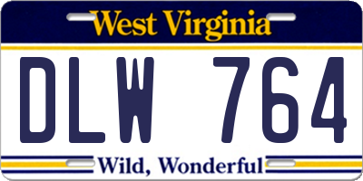 WV license plate DLW764