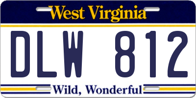 WV license plate DLW812